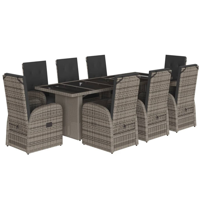  Garden Dining Set Grey