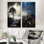 Volcan volcanique - ensemble de 2 impressions sur toile