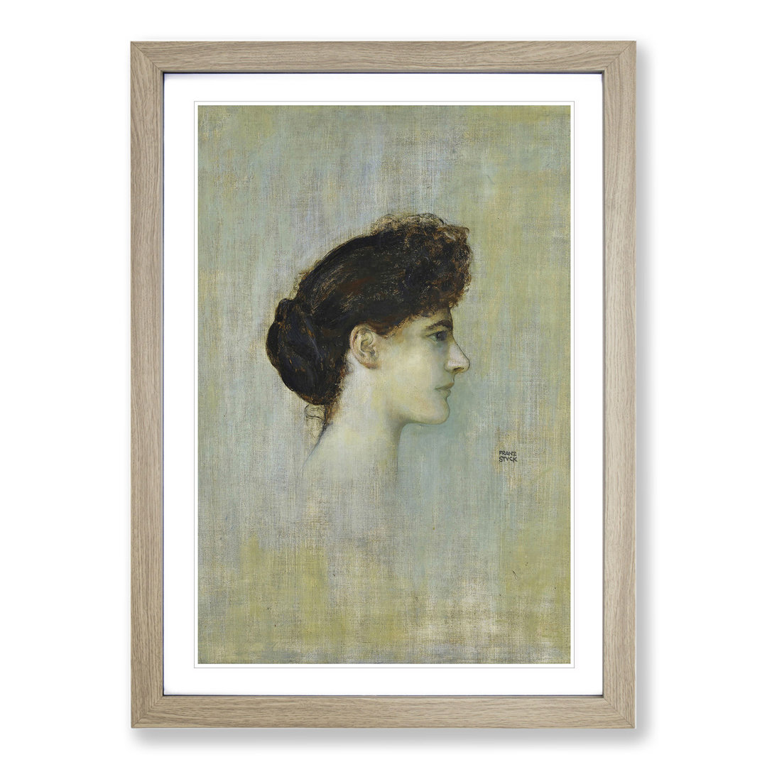 Portrait of a Woman by Franz Von Stuck - Framed Print