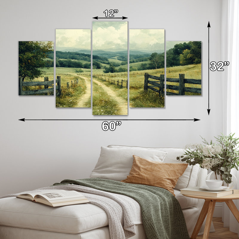 «Green Peaceful Valley I», ensemble d'art mural
