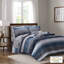 Ensemble de courtepointe 8 pièces avec draps en coton 8 pièces Cal King, bleu marine