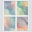 «Watercolor Rainbow Sky Clouds», reproduction encadrée de 4 pièces-90605137-90605140
