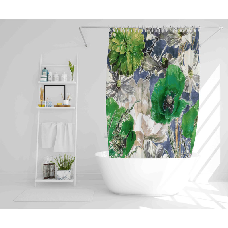 Nexus 2 Piece Polyester Shower Curtain Set, 168cm H x 168cm W