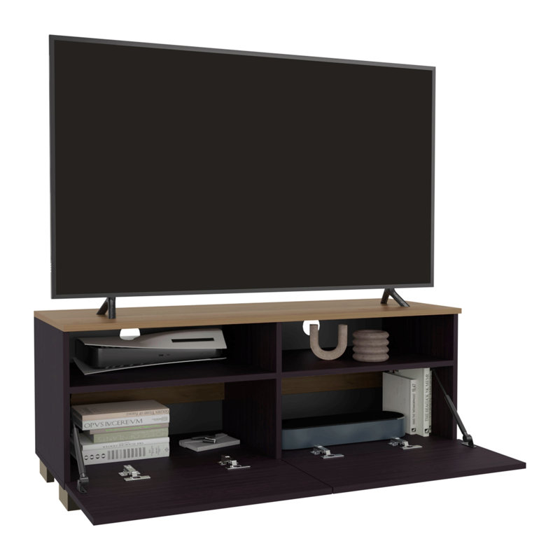 Meuble télé, 2 portes, 2 tablettes