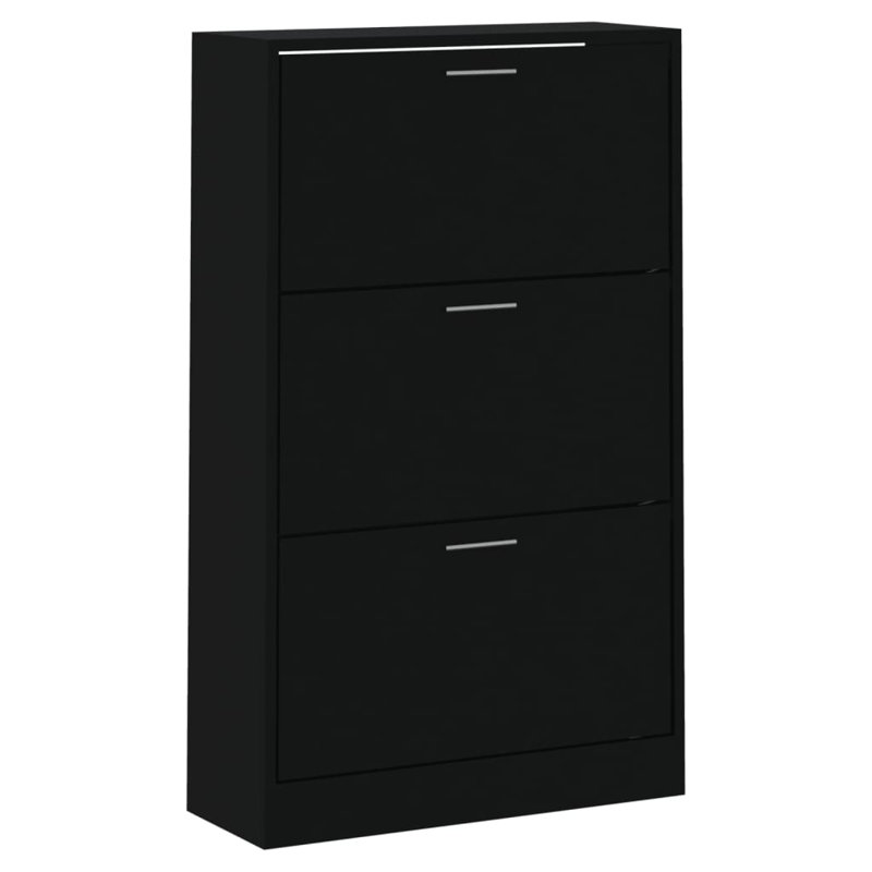 9 Pair Flip Down Shoe Storage, Black