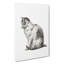 Sitting Cat by Jean Bernard - Wrapped Canvas Drawing - Wrapped Canvas-55318105