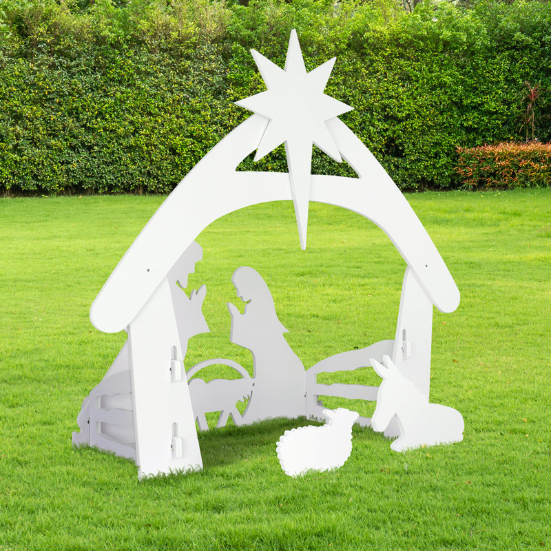 Piquet de jardin Hasnah, Blanc