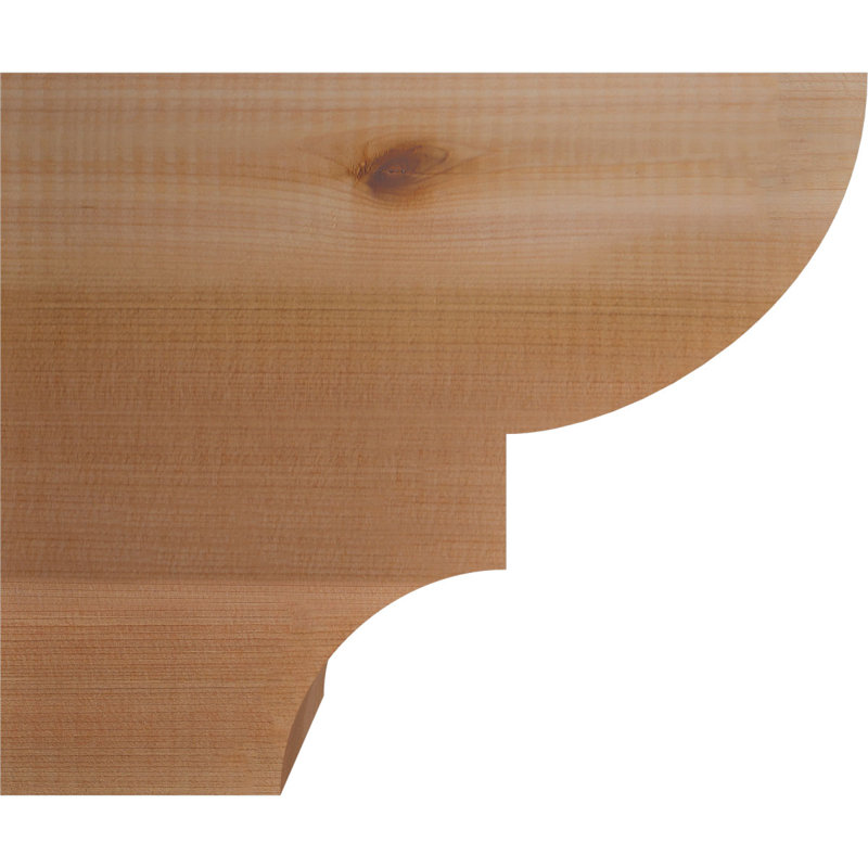 3 1/2"W x 10"H x 12"L Ridgewood Smooth Rafter Tail, Western Red Cedar, Western Red Cedar, 10" H x 12" W x 3.5" D
