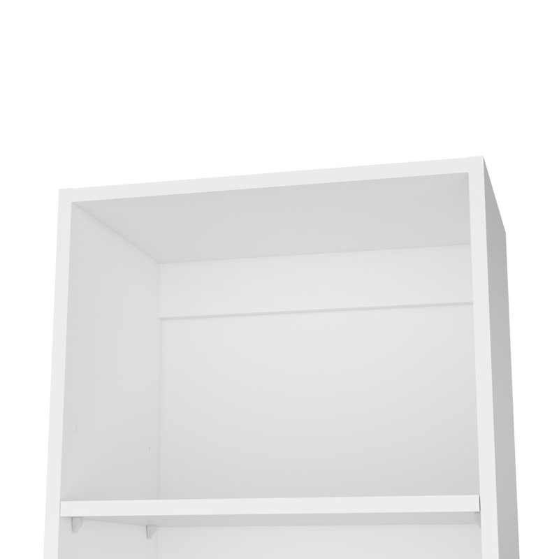 Bibliothèque à 5 tablettes, blanc