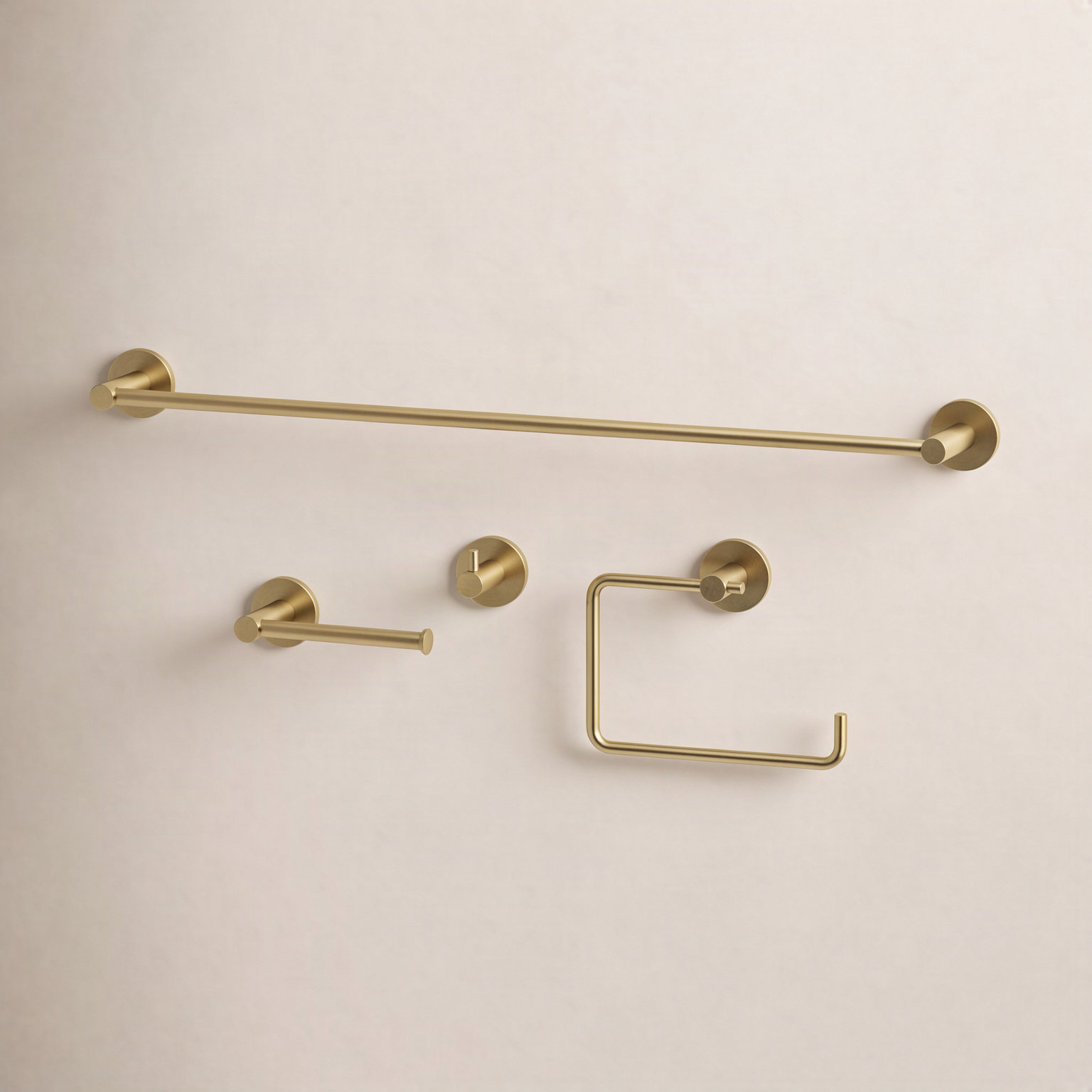 Cass 4-Piece Bathroom Hardware Set, Gold