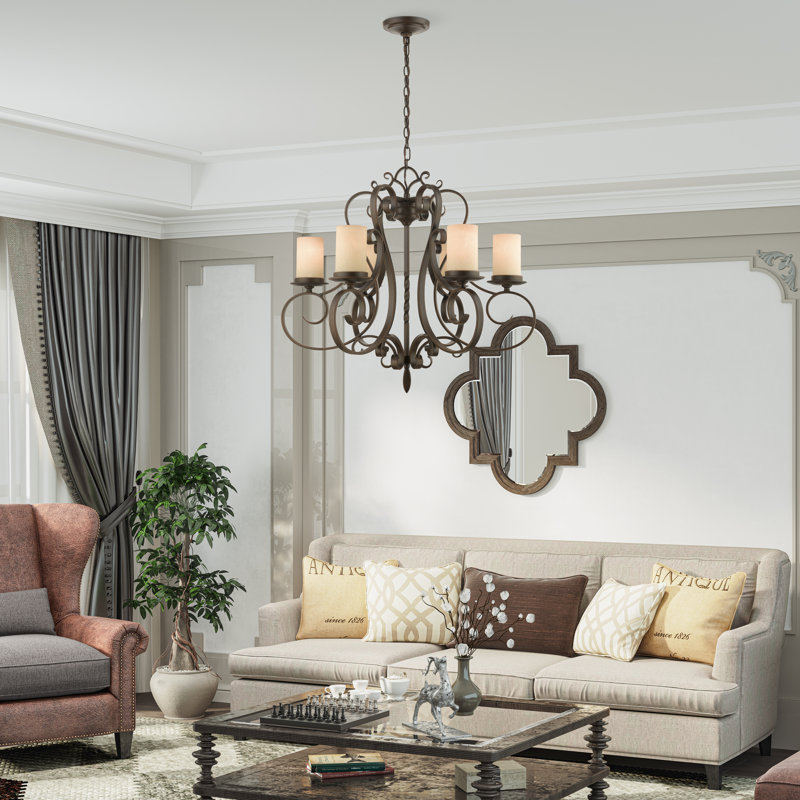 Lustre classique / traditionnel à 5 lumières Bressler, 6