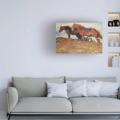 Art sur toile, Marcus Jules Horses In Stifling Winds