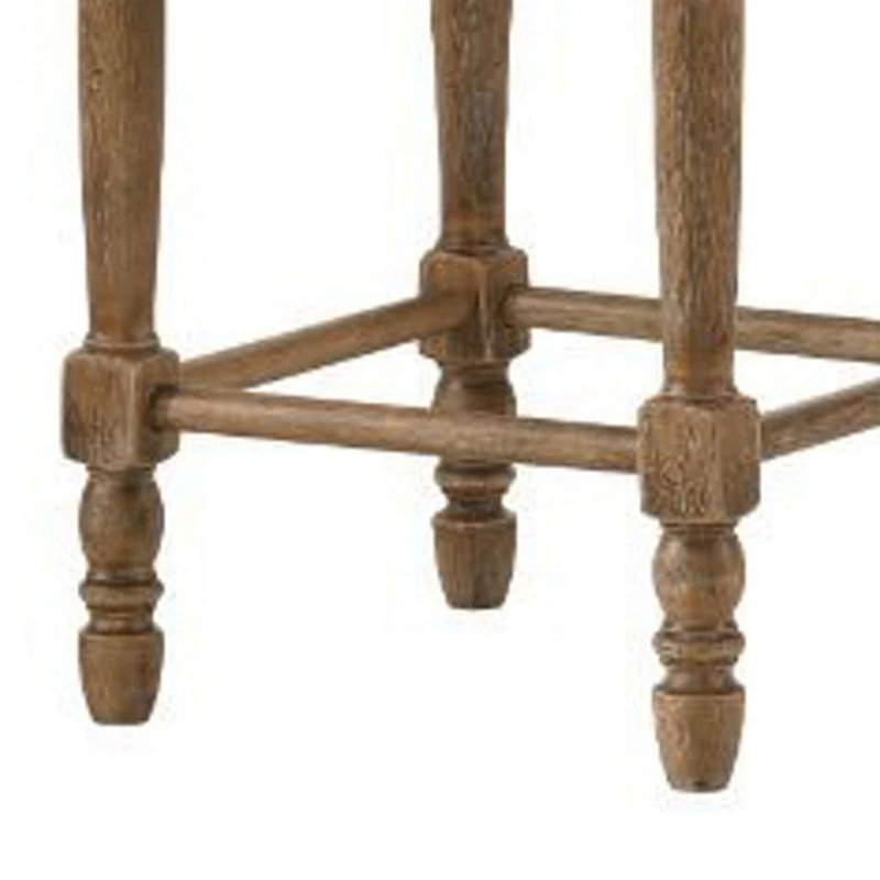 Tabouret à hauteur de comptoir, garniture cloutée luxueuse, Gris, Tabouret de comptoir (siège d’une hauteur de 24