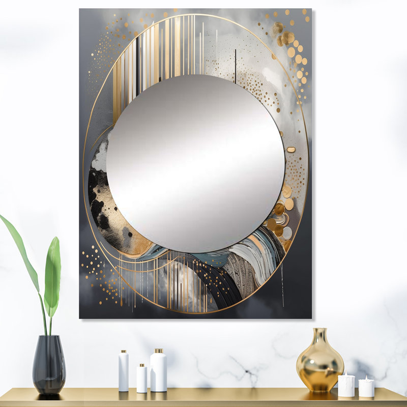 Kilana Soft Colors Marble Abstract I - miroir décoratif en marbre, miroir mural moderne, impression d'art en métal