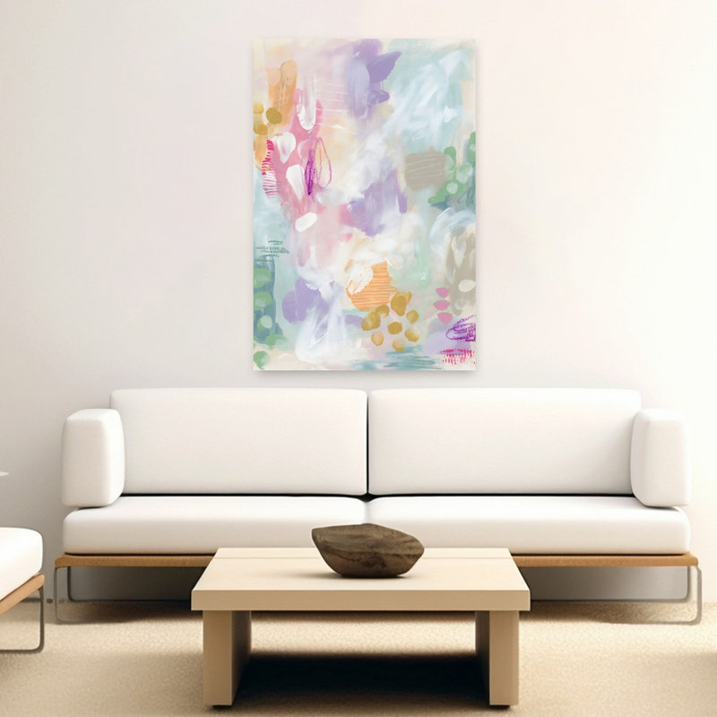 Summer Day 1 Abstract Contemporary Dreamy Wall Art Print 1 Piece Wrapped Canvas Wall Art, 152.4cm H x 101.6cm W