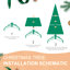 Arbre de Noël avec embouts en PE + PVC - Arbre de Noël à branches pleines avec branches à charnières, assemblage facile, support en métal stable, décoration de Noël vert classique-914633075