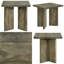 Table de bout 22 po en bois de manguier massif - Design carré rustique