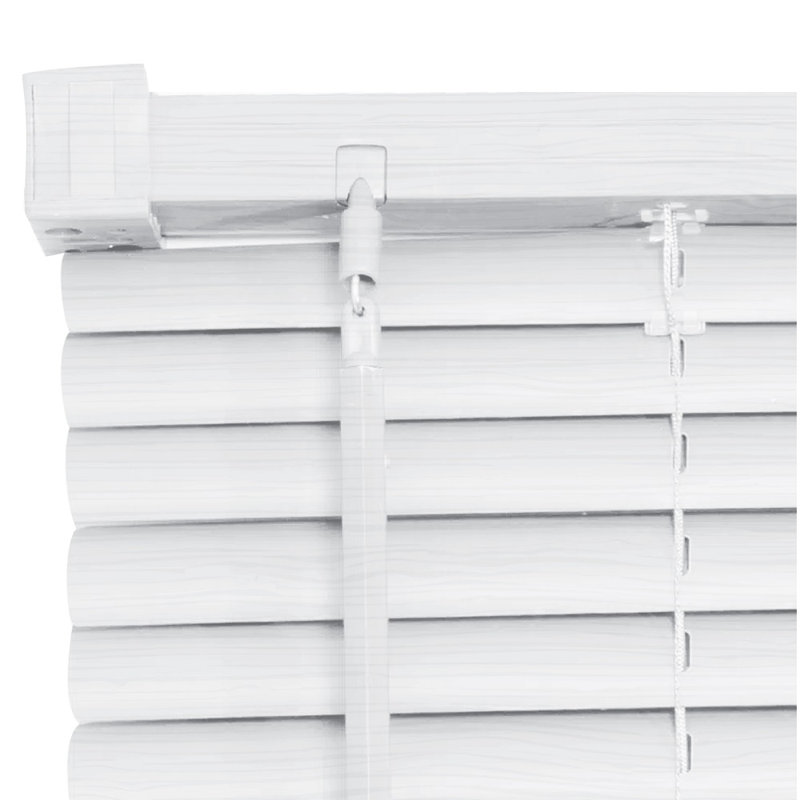 PVC Room Darkening Venetian Blind, White, 150 cm L x 240 cm W