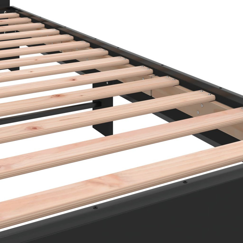 Diodorus Bed, Black, European Double (140 x 200cm)