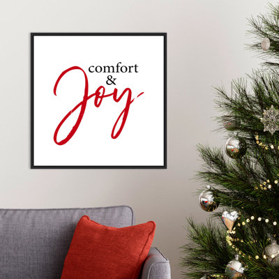 Comfort and Joy - cadre flottant, art textuel sur toile