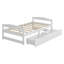 Lit plateforme simple avec 2 tiroirs de rangement, lit de jour en bois avec support à lattes, tête et pied de lit-1433583003
