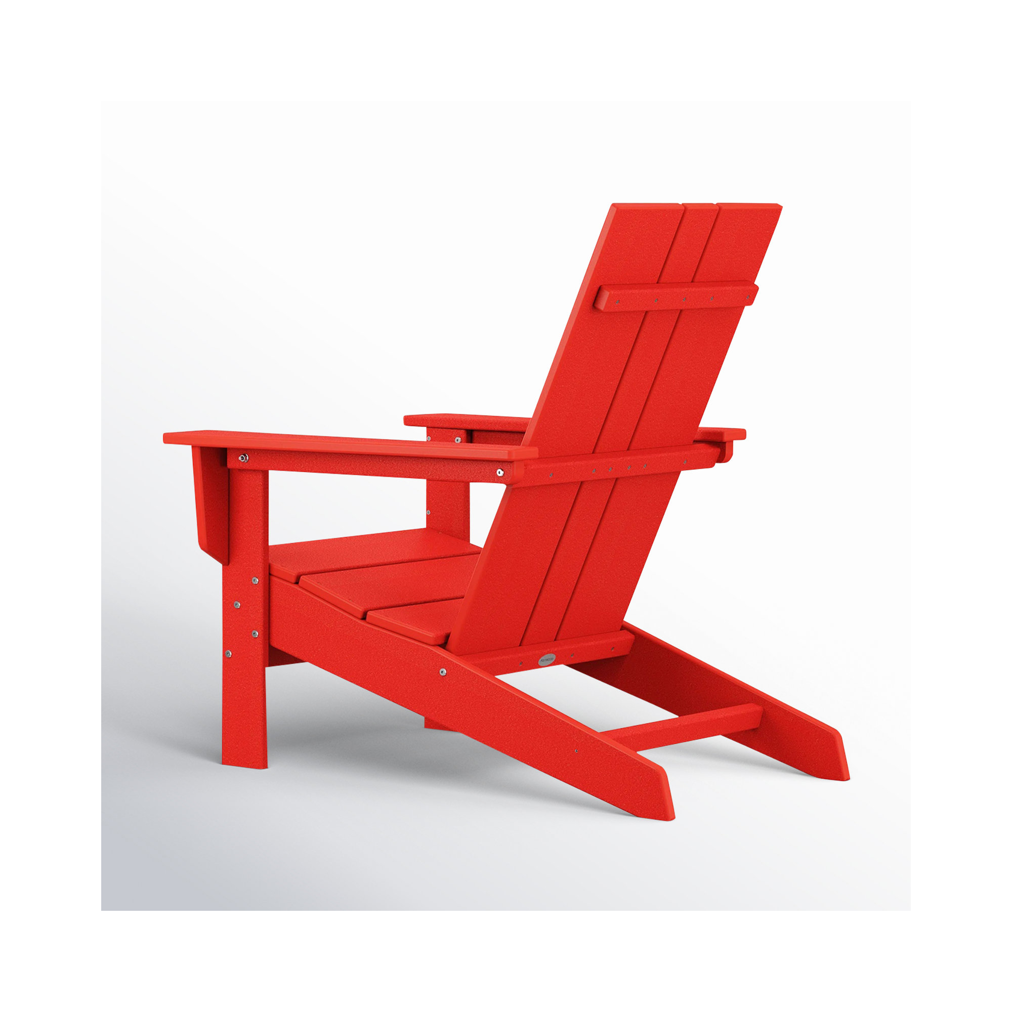 POLYWOOD x AllModern Plastic Adirondack Chair, Sunset Red
