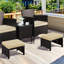 Repose-pieds en osier avec coussins amovibles Botond-336371121-336371120