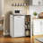 Mini Fridge Cabinet With Storage, Coffee Bar Cabinet With Power Outlet, Fits 24" Wine Fridge, 3-tier Organizer, Refrigerator Stand For Kitchen, Apartment, Or Home Bar Black A36E675A298A4AC1A0E9B939172D8116-1750509322