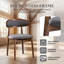 Chaise de salle à manger rembourrée Mid-Century avec pieds en bois massif-1330095654