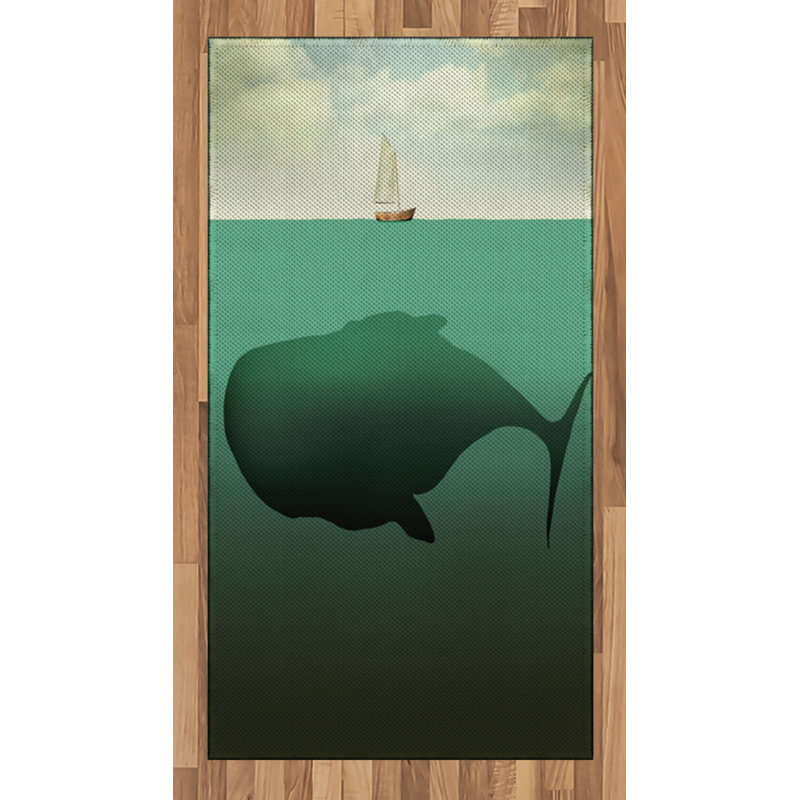Tapis décoratif à fibres longues haute densité en polyester et coton style fantaisie, Rectangle 2 pi 7 po x 5 pi