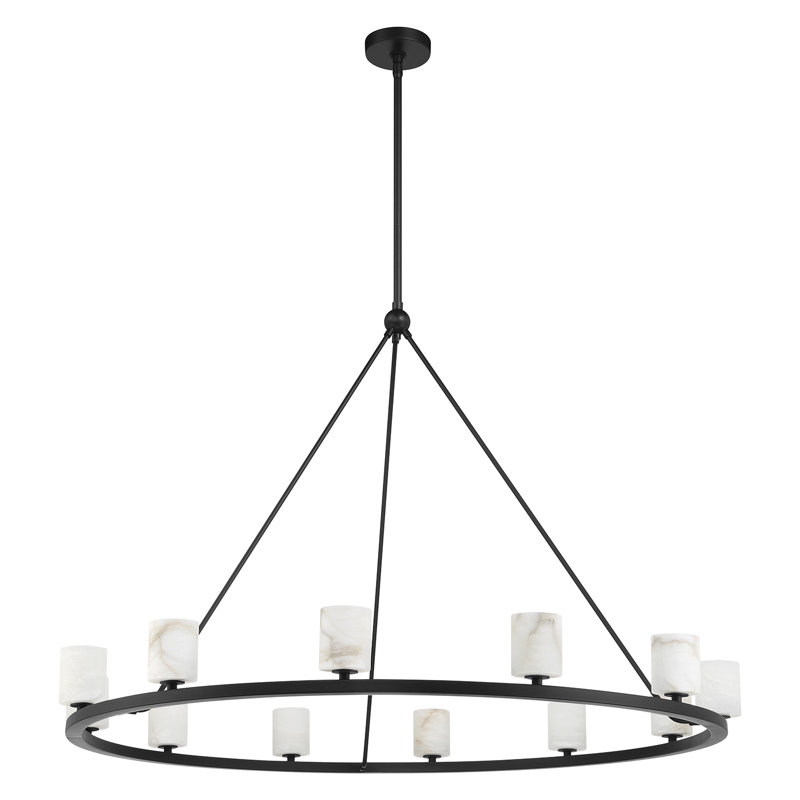 Lustre noir Rashana, 12 lumières