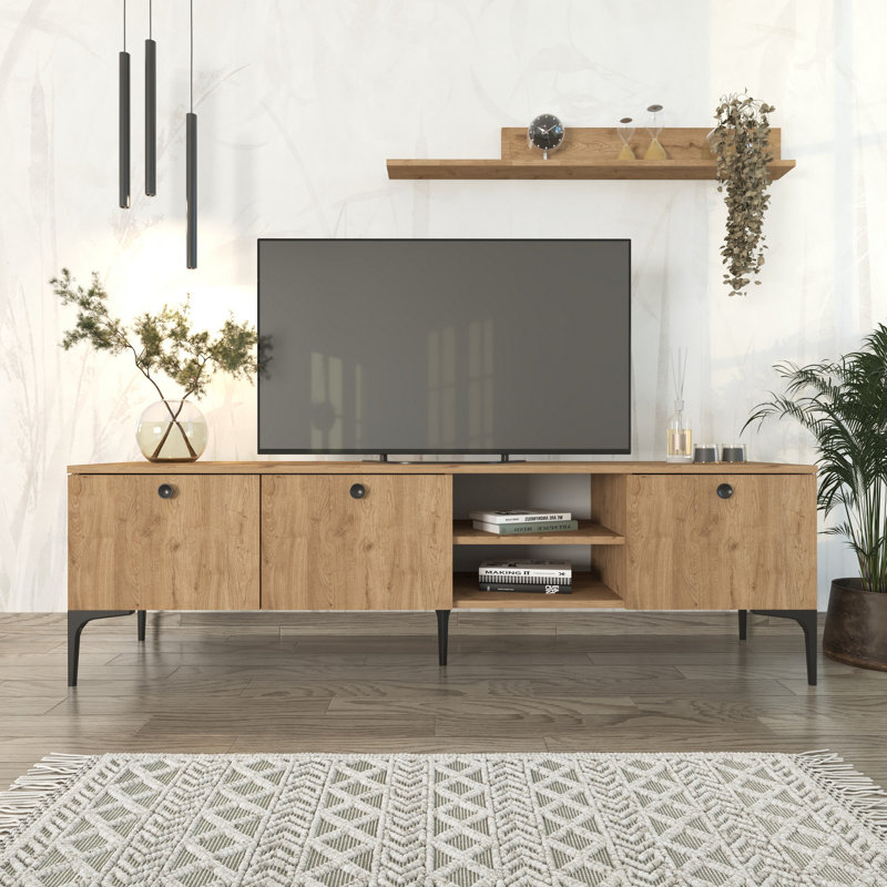 Keikei Unfinished TV Stand, Natural