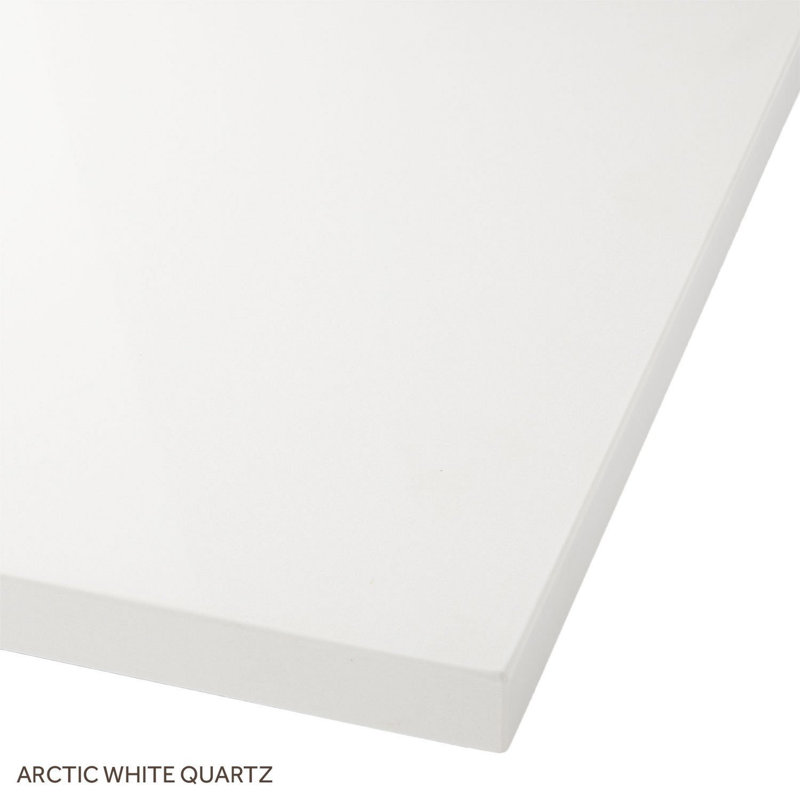 Quen 72" Freestanding Double Basin Vanity Set with Cabinet, Vanity Tops, Soft White, Arctic White Quartz, 8" Widespread