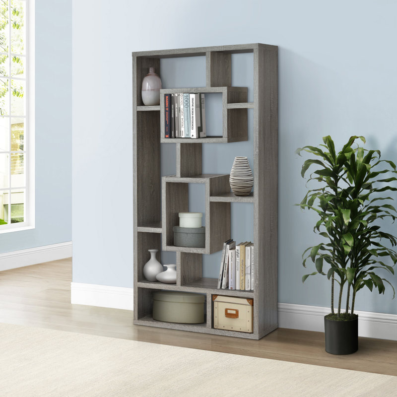 Bibliothèque Arran-William, H 70,75 po x l 35,5 po x P 11,5 po, Gris