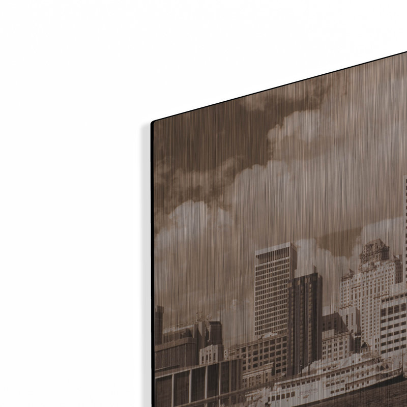 «Detroit Skyline, Michigan 07» par Monte Nagler, H 12 po x l 16 po