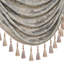 Cantonnière à feston classique avec pampilles, cantonnière en jacquard gris clair, habillage de fenêtre 1 panneau-108926269