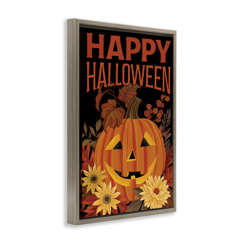 Cadre flottant Happy Halloween, H 25 po x l 17 po, Cadre flottant orme Montalcino