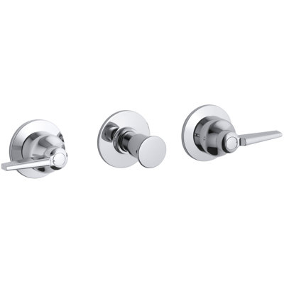 Triton Wall-Mount Valve Trim with Push Button Diverter and Lever Handles, Requires Valve