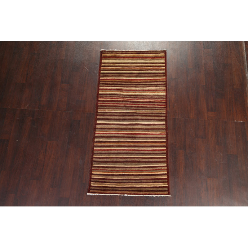 Gabbeh Kashkoli One-of-a-Kind 3'3" x 6'9" Runner Wool Area Rug in