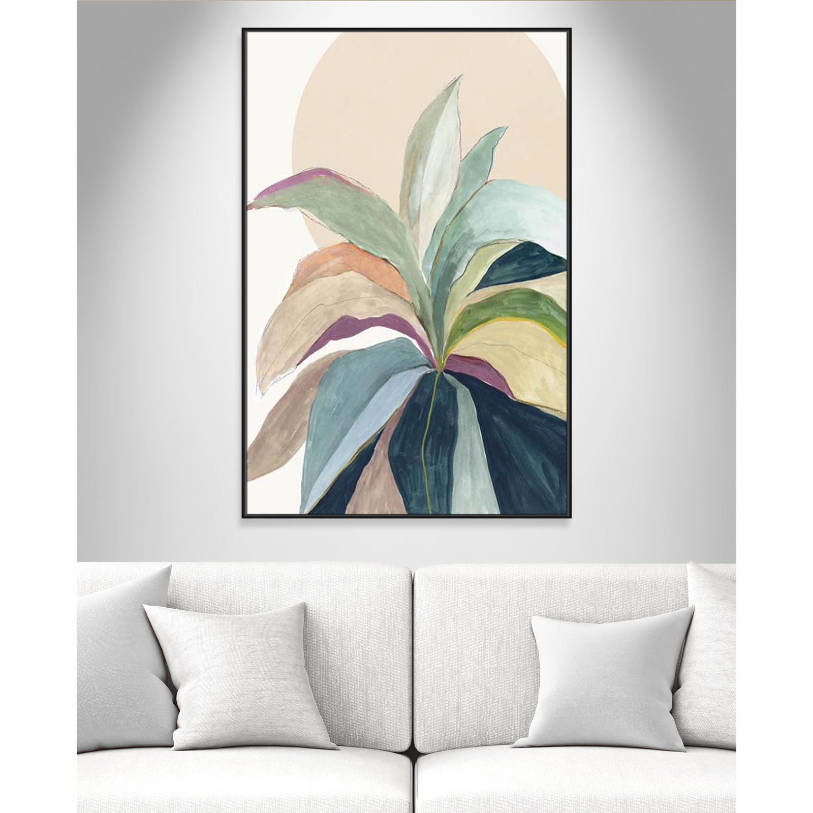 Sherbrooke Sunny Bright Leaves II by Asia Jensen Print, No Mat, 61.5" H x 41.5" W x 2" D, Black Floater Framed