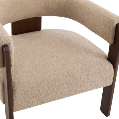 Melanney Modern Upholstered Fabric Accent Armchair