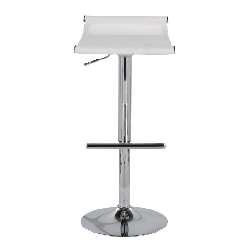 Tabouret pivotant à hauteur réglable Dwerg, Blanc