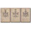 Peerage Of England II, ensemble de 3 toiles encadrées-97913637-97913643