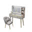 Meuble-lavabo gris clair 39,37 po avec miroir et tabouret