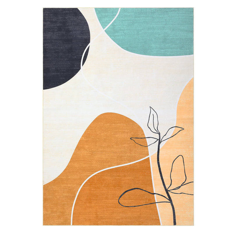 Tapis à tapis à motif géométrique moderne et abstrait à motif géométrique Morandi, Rectangle 9 pi x 12 pi