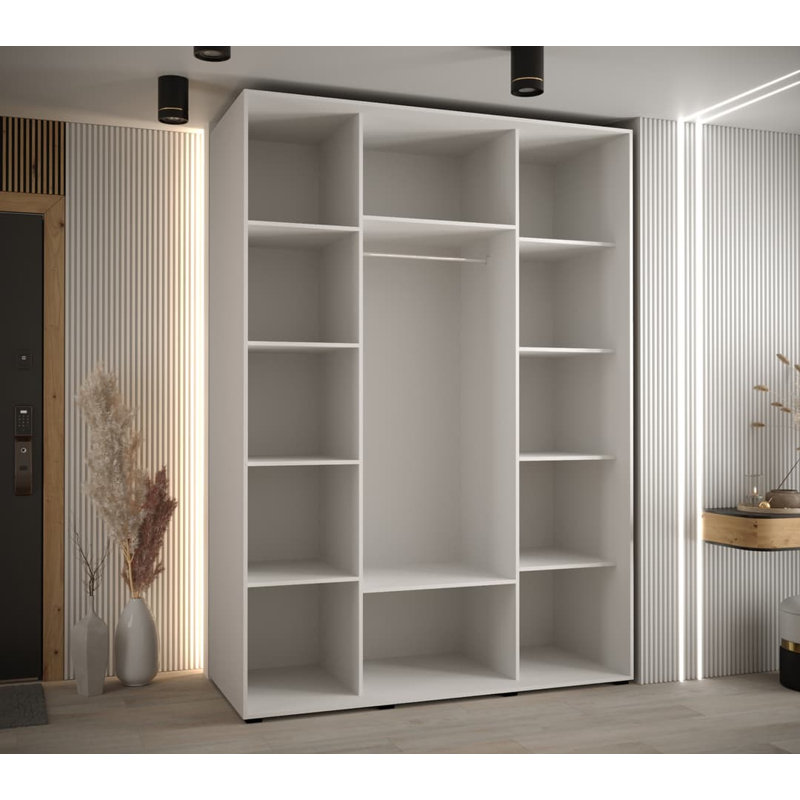 Carleshia 3 Door Manufactured Wood Wardrobe