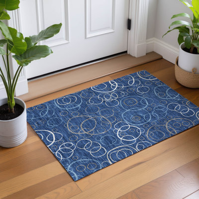 Machine Washable Indoor/Outdoor Kugler ACN2408 Geometric Rug