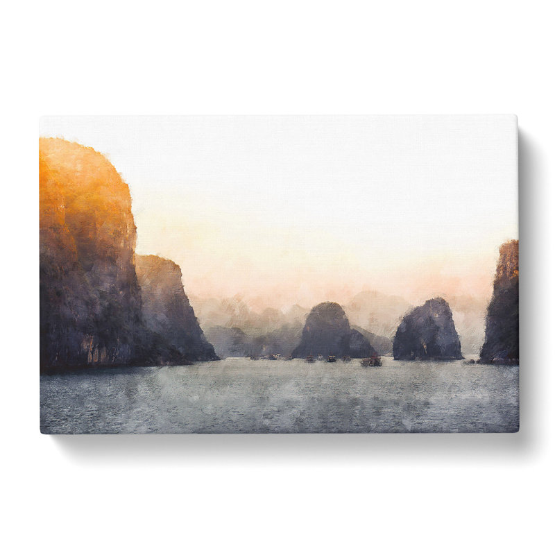 Ha Long Bay In Vietnam Painting - Wrapped Canvas, 40cm H x 60cm W x 3cm D