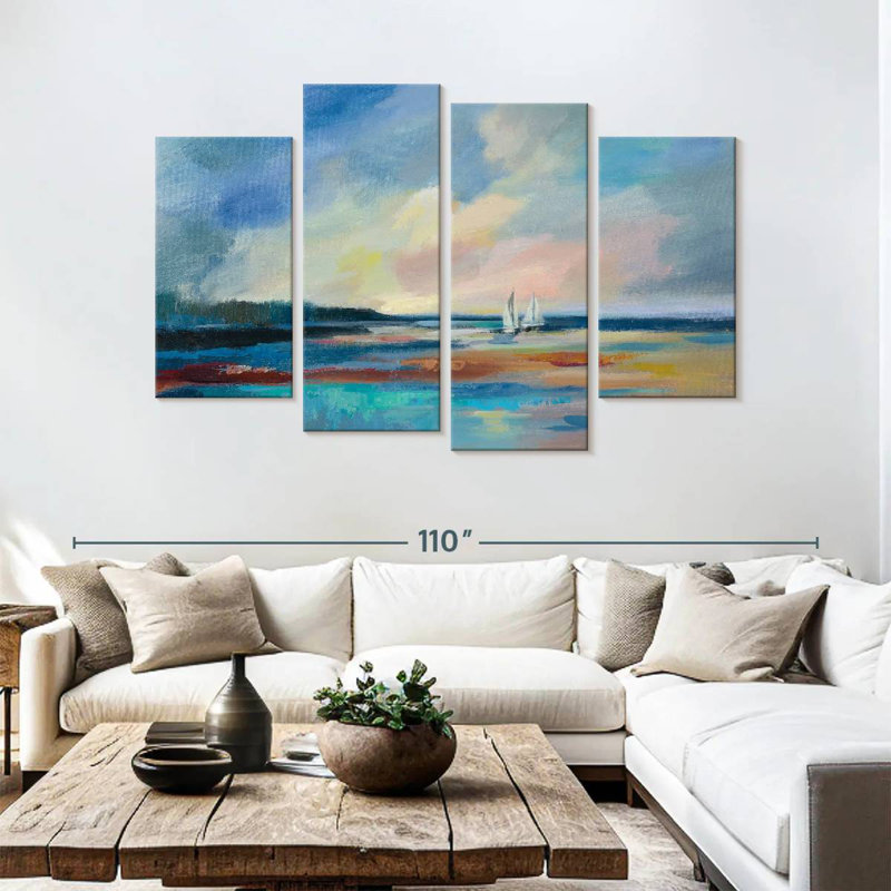 Avery Ultramarine Sea and Sky I, H 54 po x l 84 po