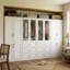 Hayde Manufactured Wood Armoire with Shelves and Hanging Rods